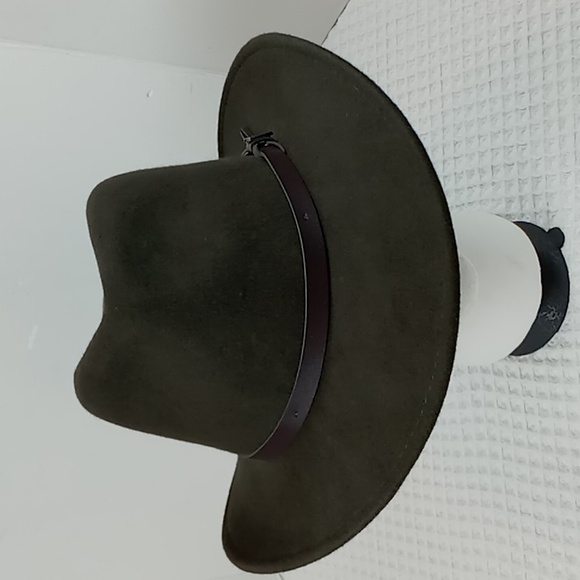 Dorfman Pacific Group Wool Felt Hat Foldaway Ear Warmers Size XL Brownish Olive - Picture 5 of 11